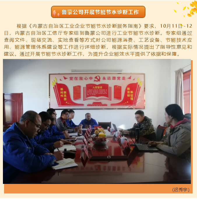 魯蒙公司開(kāi)展節(jié)能節(jié)水診斷工作14