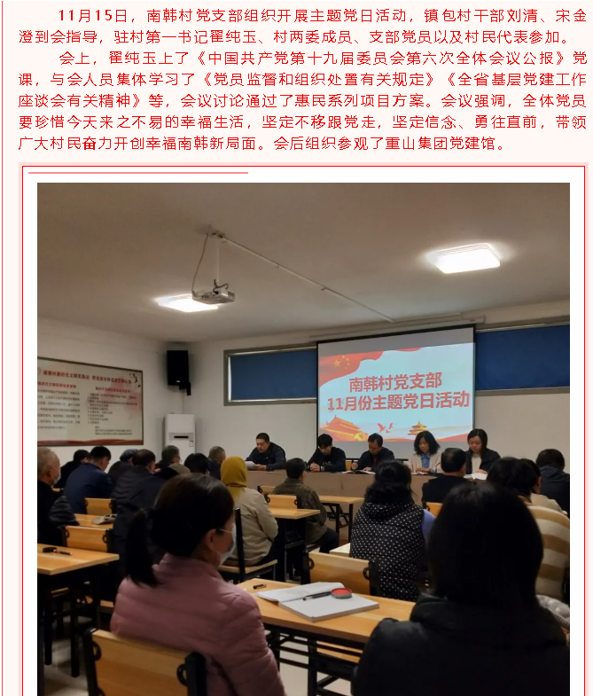 南韓村黨支部開展主題黨日活動33